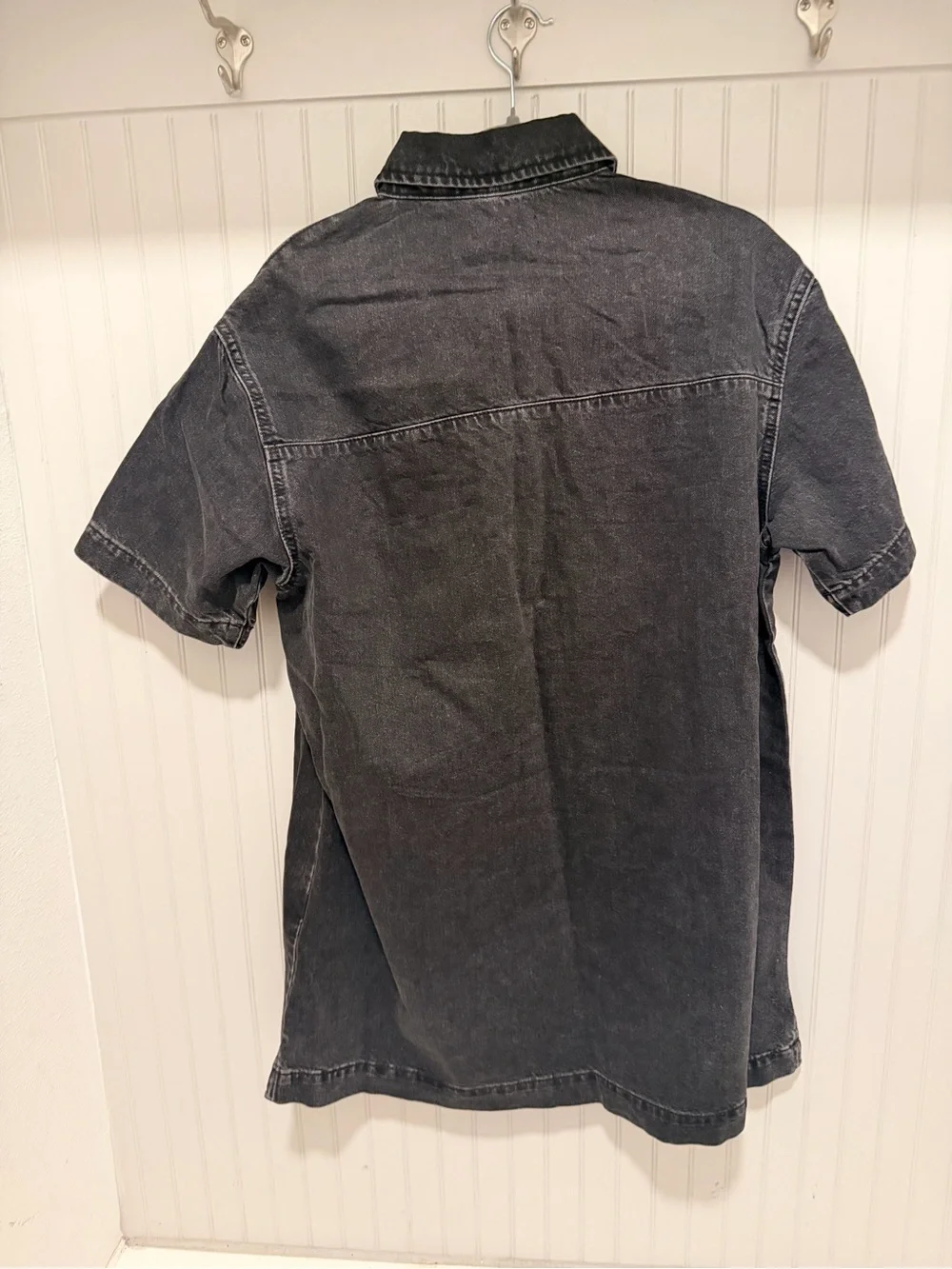 ASOS Black Denim Shirt Mini Dress